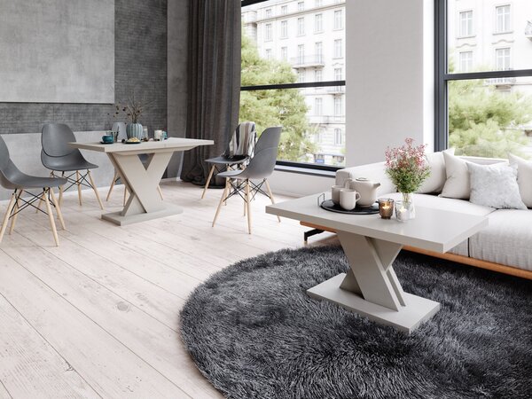 Nowoczesna ława do salonu Dixon 80x60, kaszmir
