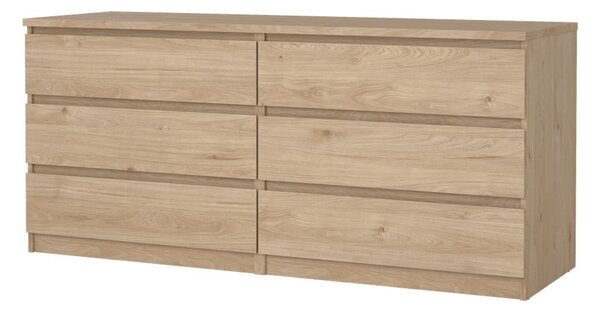 Komoda w dekorze dębu w naturalnym kolorze 154x70x50 cm Naia – Tvilum