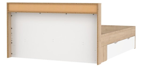 Łóżko dwuosobowe w dekorze dębu ze schowkiem bez stelaża 160x200 cm Ikast – Tvilum