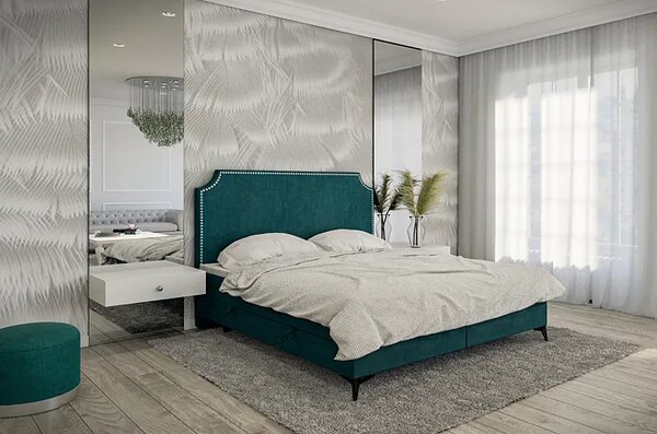 Pojedyncze łóżko boxspring 90x200 32 kolory M7-S14