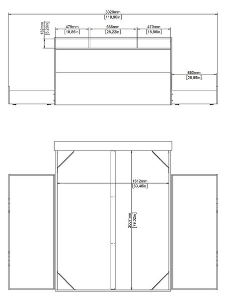 Łóżko dwuosobowe w dekorze dębu ze schowkiem bez stelaża 160x200 cm Ikast – Tvilum