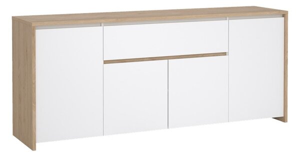 Biało-naturalna komoda w dekorze dębu 197x84x48 cm Next – Tvilum