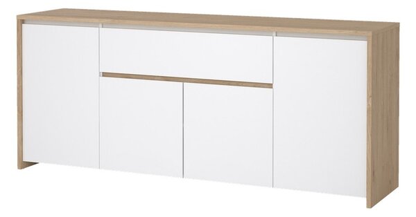 Biało-naturalna komoda w dekorze dębu 197x84x48 cm Next – Tvilum
