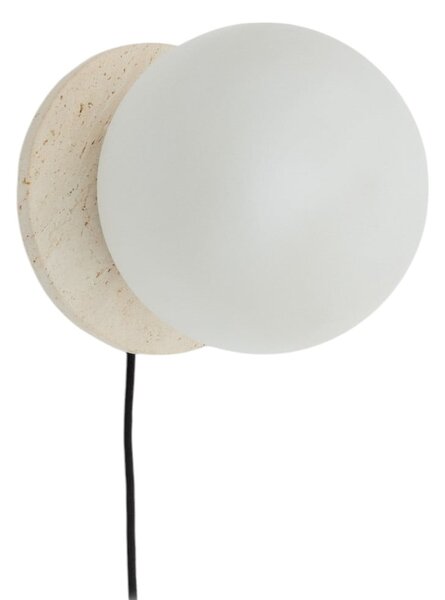Biało-kremowy marmurowy kinkiet ø 20 cm Malachi – Kave Home