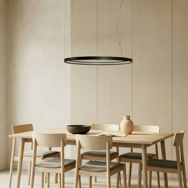 Lampa wisząca Rio 110 SOLLUX LIGHTING, czarny, kuchnia, aluminium, nowoczesny