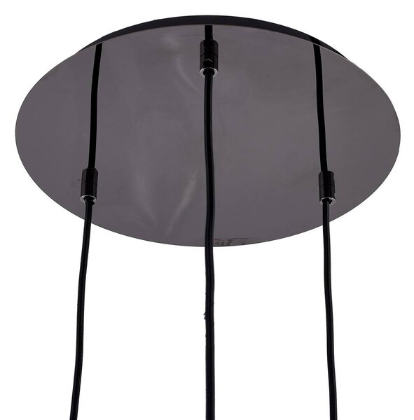 Lampa wisząca szklana Jarven Lucande, możliwość ściemniania, aluminiowy / szary / cynkowy, salon / jadalnia, szkło, nowoczesny