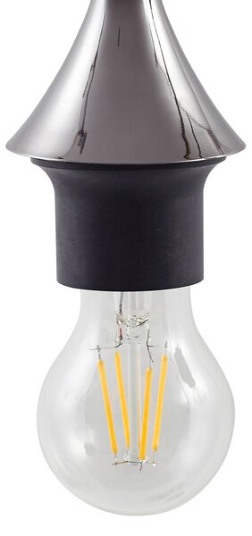 Lampa wisząca szklana Jarven Lucande, możliwość ściemniania, aluminiowy / szary / cynkowy, salon / jadalnia, szkło, nowoczesny