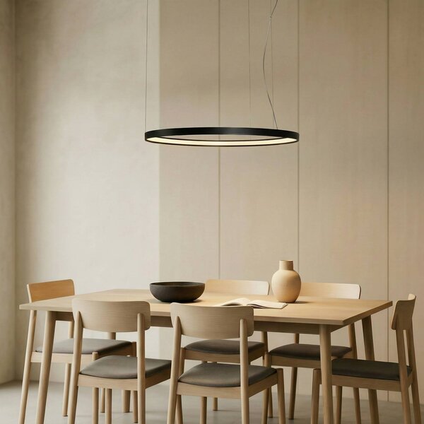 Lampa wisząca Rio 110 SOLLUX LIGHTING, czarny, kuchnia, aluminium, nowoczesny