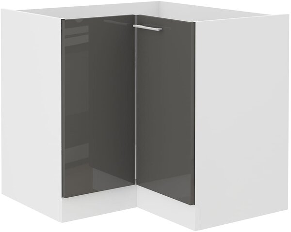 Szafka kuchenna dolna narożna LARA 89x89 DN 1F Grafit/Biały
