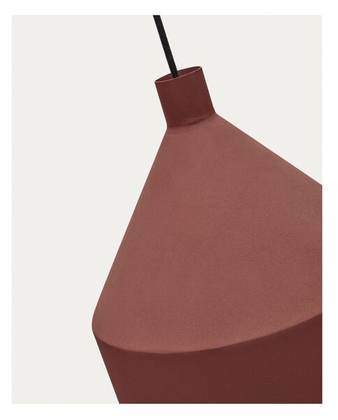 Lampa wisząca w kolorze terakoty z metalowym kloszem ø 30 cm Peralta – Kave Home