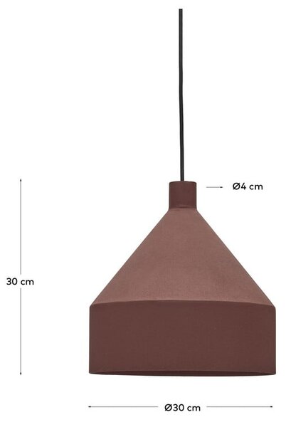 Lampa wisząca w kolorze terakoty z metalowym kloszem ø 30 cm Peralta – Kave Home