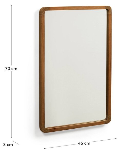 Lustro z drewnianą ramą ścienne 45x70 cm Shamel – Kave Home