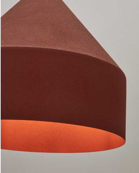 Lampa wisząca w kolorze terakoty z metalowym kloszem ø 30 cm Peralta – Kave Home