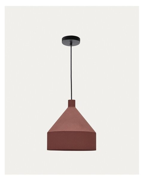Lampa wisząca w kolorze terakoty z metalowym kloszem ø 30 cm Peralta – Kave Home