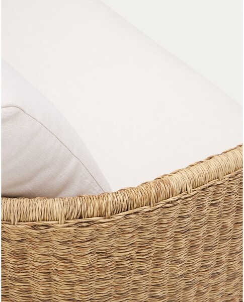 Beżowo-naturalny sofa ogrodowa z imitacji rattanu Xoriguer – Kave Home