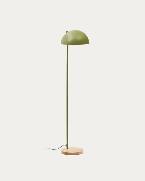 Zielono-naturalna lampa stojąca z metalowym kloszem (wysokość 150 cm) Catlar – Kave Home