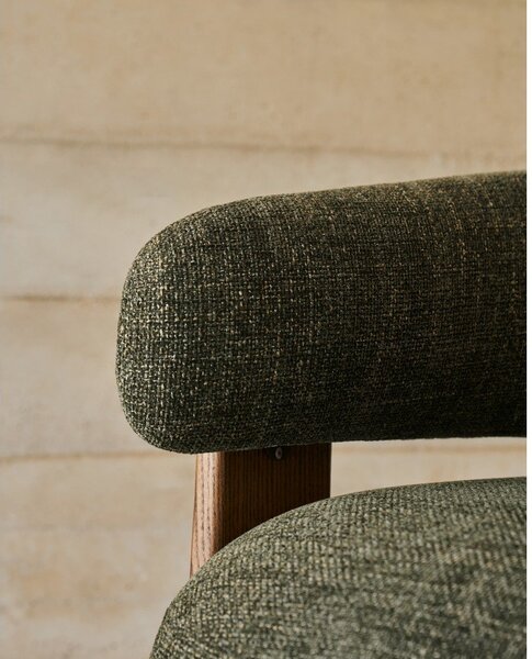 Zielony fotel z tkaniny szenilowej Granite – Kave Home
