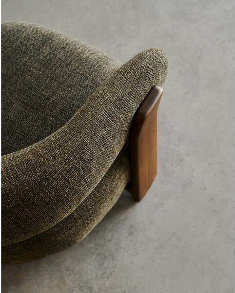 Zielony fotel z tkaniny szenilowej Granite – Kave Home