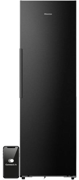 Lodówka HISENSE RL5K370GSFC 372l ExtraSpace 35dB 185cm do obudowy Ciemne wnętrze WiFi Connectlife Czarna Metal Cooling