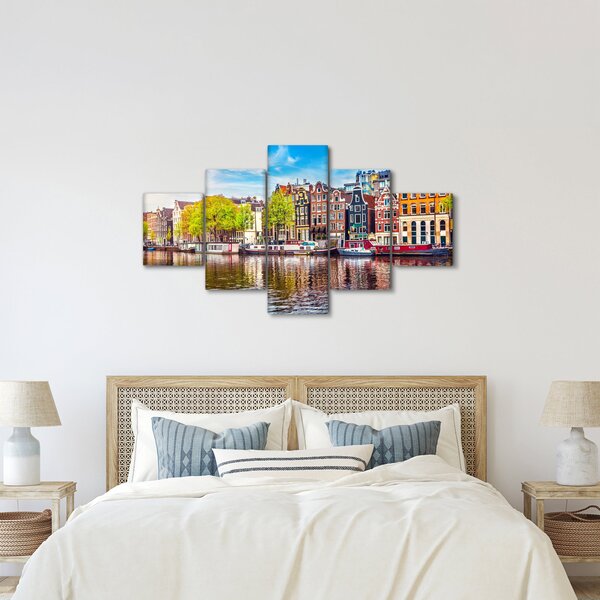 Obraz - Tańczące domy, Amsterdam (125x70 cm)
