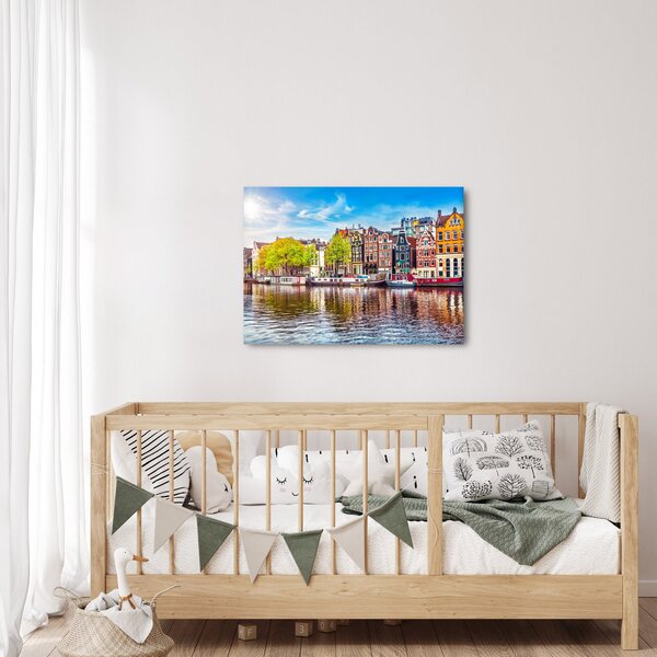 Obraz - Tańczące domy, Amsterdam (70x50 cm)
