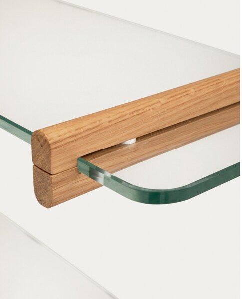 Szklany modułowy system półek w naturalnym kolorze 110x202x30,5 cm Sitra – Kave Home
