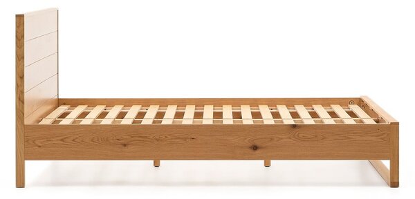 Łóżko dwuosobowe z litego drewna dębowego ze stelażem 180x200 cm Alguema – Kave Home