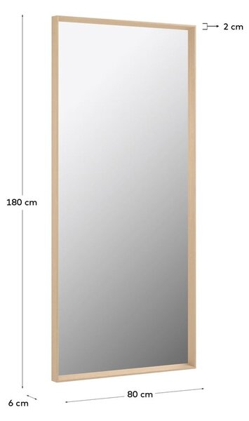 Lustro ścienne 80x180 cm Nerina Natural – Kave Home