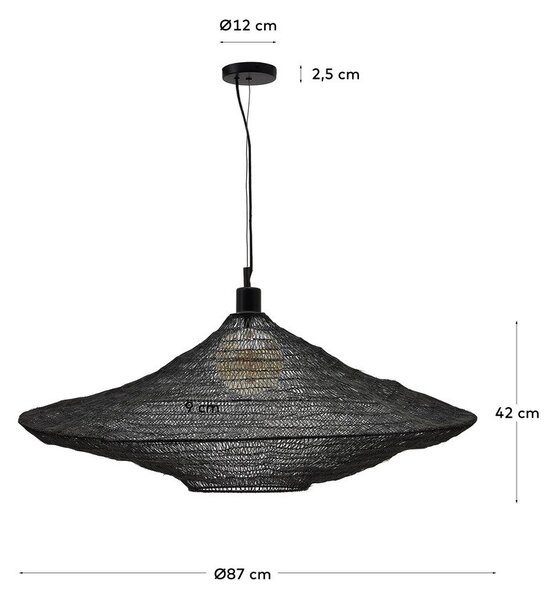 Czarna lampa wisząca ø 87 cm Makai – Kave Home