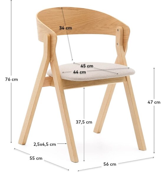 Krzesło w naturalnym kolorze Godia – Kave Home
