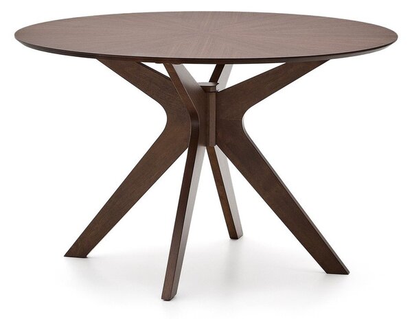 Okrągły stół z blatem w dekorze orzecha ø 120 cm Naanim – Kave Home