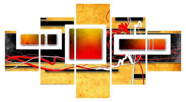 Obraz - Abstrakcja (125x70 cm)