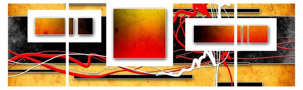 Obraz - Abstrakcja (170x50 cm)