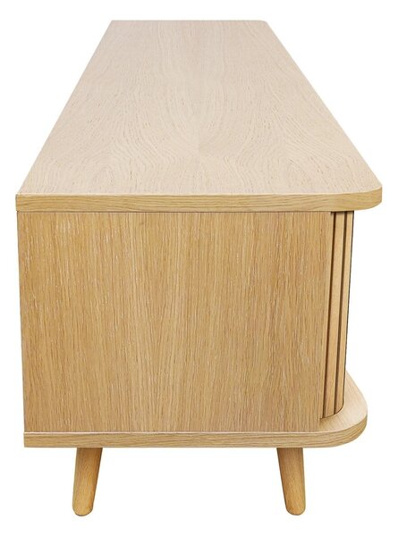 Szafka pod TV w dekorze dębu w naturalnym kolorze 178x50x40 cm Rove – Woodman