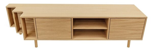 Szafka pod TV w dekorze dębu w naturalnym kolorze 189x50x44 cm Shift – Woodman
