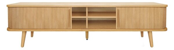 Szafka pod TV w dekorze dębu w naturalnym kolorze 178x50x40 cm Rove – Woodman