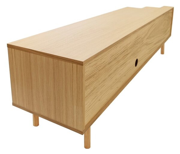 Szafka pod TV w dekorze dębu w naturalnym kolorze 189x50x44 cm Shift – Woodman