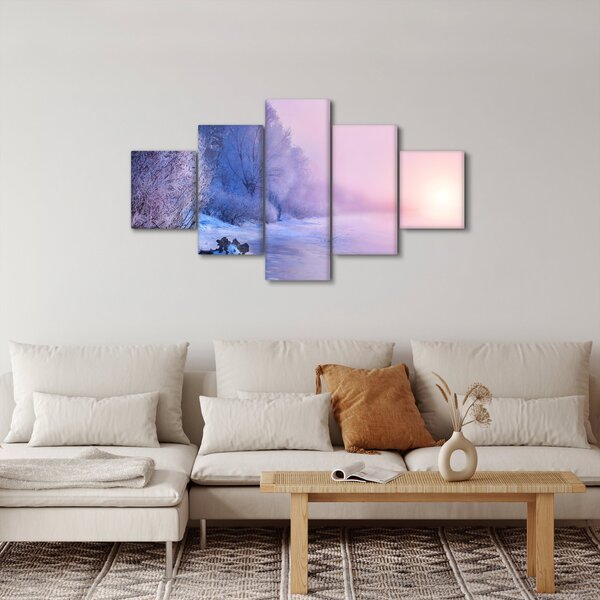 Obraz - Zamarznięta rzeka (125x70 cm)