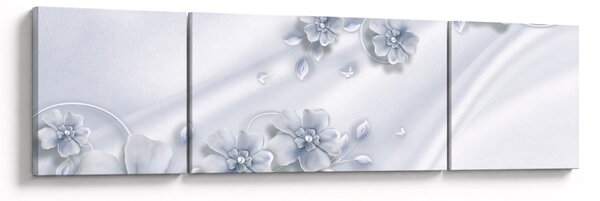 Obraz - kwiatowy wzór (170x50 cm)