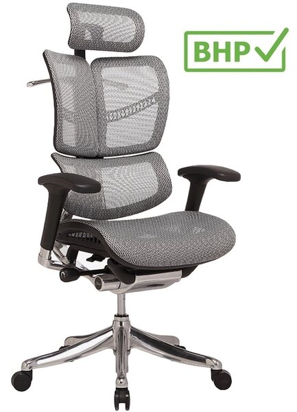 Fotel ergonomiczny z siatki ErgoFly Fly, zgodny z normą BHP