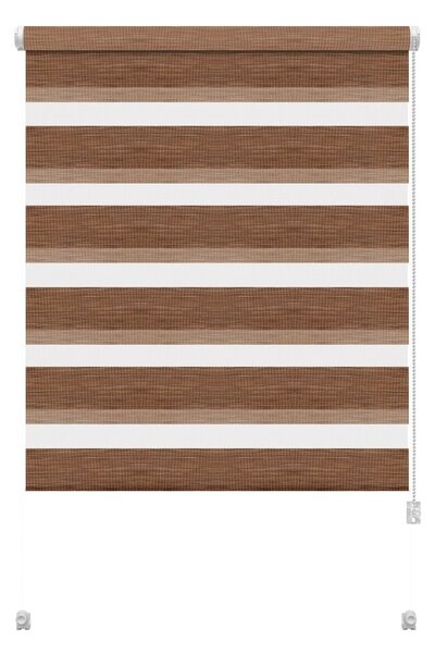 Brązowa roleta dzień i noc 42,5x150 cm Zebra Natur – Gardinia