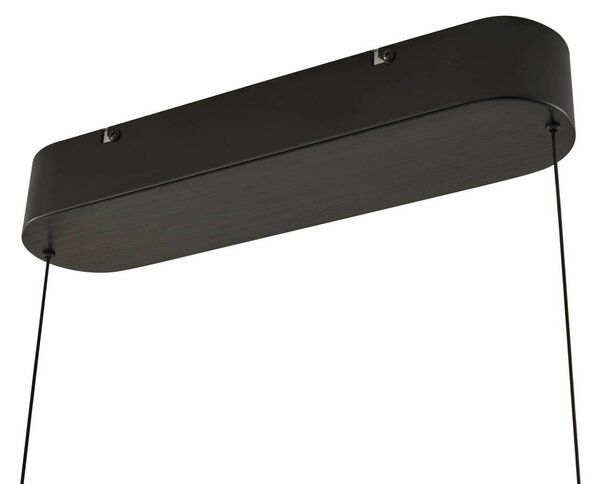 Lampa wisząca Arvon Lucande, możliwość ściemniania, czarny, salon / jadalnia, metal, nowoczesny