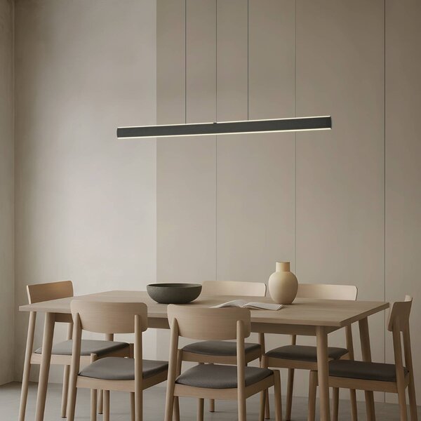 Lampa wisząca Arvon Lucande, możliwość ściemniania, czarny, salon / jadalnia, metal, nowoczesny