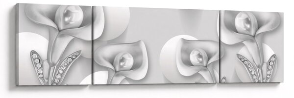 Obraz - kwiatowy wzór (170x50 cm)