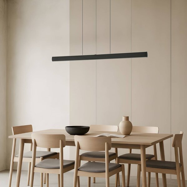 Lampa wisząca Arvon Lucande, możliwość ściemniania, czarny, salon / jadalnia, metal, nowoczesny
