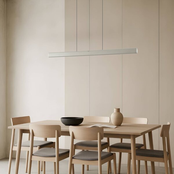 Lampa wisząca Arvon Lucande, możliwość ściemniania, aluminiowy / szary / cynkowy, salon / jadalnia, metal, nowoczesny