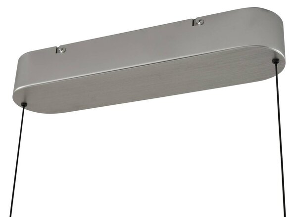 Lampa wisząca Arvon Lucande, możliwość ściemniania, aluminiowy / szary / cynkowy, salon / jadalnia, metal, nowoczesny
