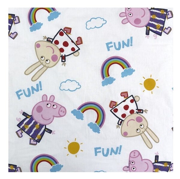 Bawełniana fluorescencyjna pościel dziecięca jednoosobowa 140x200 cm Peppa Pig – Jerry Fabrics