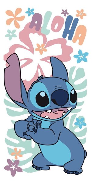 Bawełniany ręcznik dziecięcy 70x140 cm Lilo and Stitch "Hawaiian Harmony" – Jerry Fabrics
