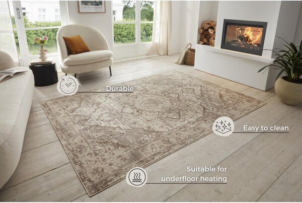Szary/beżowy dywan 120x170 cm Terrain Designer Sand – Hanse Home